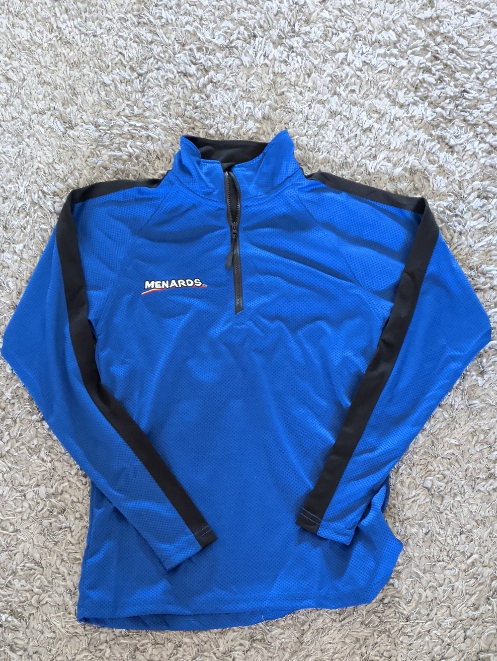 Blue Quarter-Zip Pullover Top